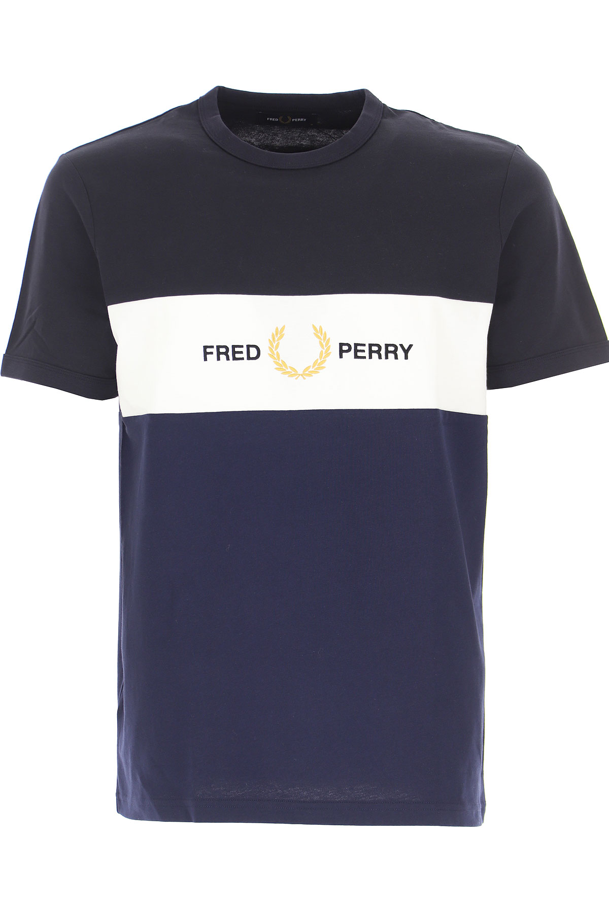 Fred Perry T-Shirt for Men, Dark Blue, Cotton, 2021, L M | AccuWeather Shop