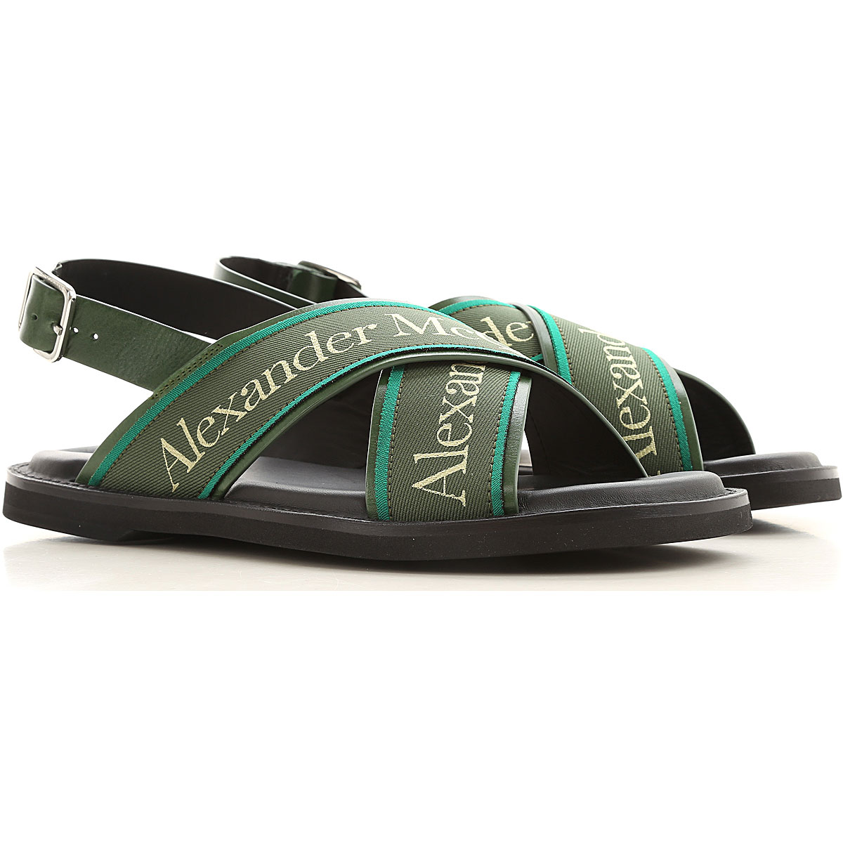 Alexander McQueen Sandals for Men On Sale in Outlet, Green, Leather, 2021,  EUR 41 - US 8 - UK 7 EUR 44 - US 11 - UK 10 | SheFinds